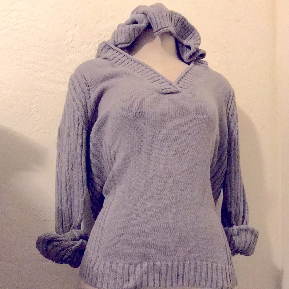 Neutral Colored Hooded Sweater